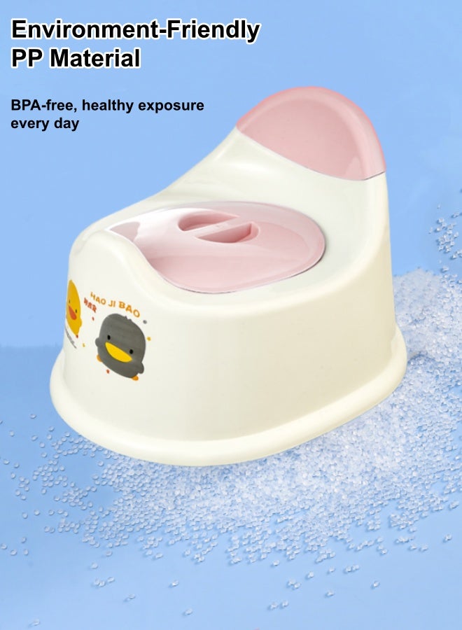 Baby Potty Seat, Potty Trainer Kids Potty Chair with Lid & High Back Support Kids' Travel Potty Toilet Child Potty Training Chair with Splash Guard Portable Training Toilet for Boys & Girls Indoor & Outdoor for 1-3 Years Old Babies - Image 4