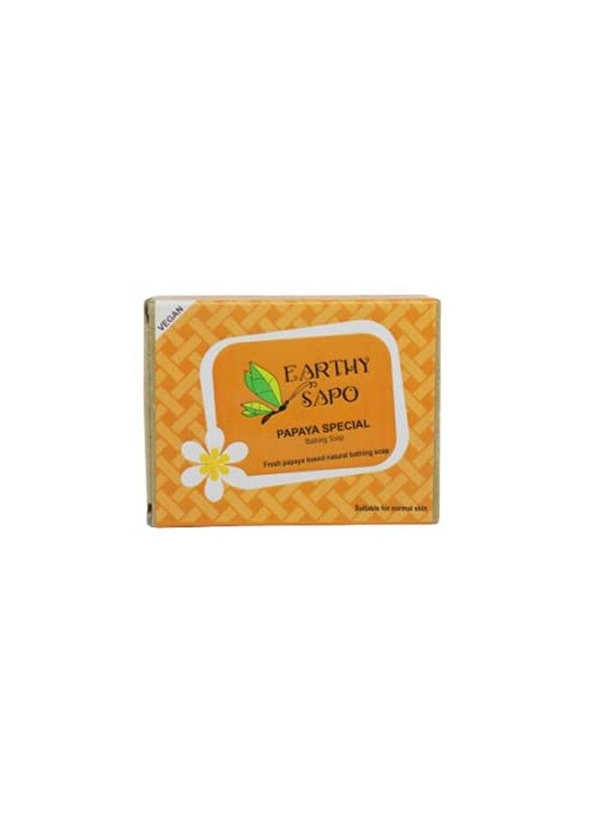 Earthy Sapo Handmade Papaya Special Bathing Soap 100G - Image 3