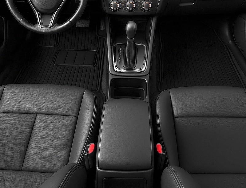 Edgeflex Universal fit 5-Piece Black Fabric Soft-Touch Car Mat Set for Octavia– Premium All-Weather Smart Fit Floor Mats - Image 2