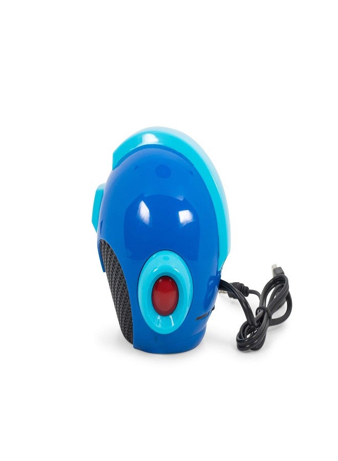 Megaman Rockman Helmet Themed USB Powered Solid Wired Multimedia Portable Speaker for PC, Monitor, Desktop, Laptop, Gaming Smartphone, Tablet, iPod, Projector, TV & More - 3.5mm Audio Jack Aux Cord - Image 2