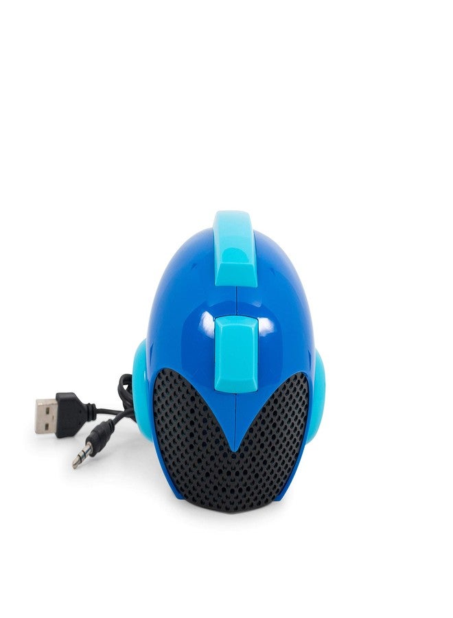 Megaman Rockman Helmet Themed USB Powered Solid Wired Multimedia Portable Speaker for PC, Monitor, Desktop, Laptop, Gaming Smartphone, Tablet, iPod, Projector, TV & More - 3.5mm Audio Jack Aux Cord - Image 1