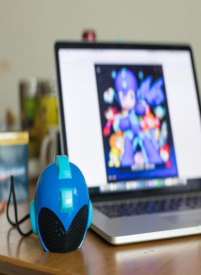 Megaman Rockman Helmet Themed USB Powered Solid Wired Multimedia Portable Speaker for PC, Monitor, Desktop, Laptop, Gaming Smartphone, Tablet, iPod, Projector, TV & More - 3.5mm Audio Jack Aux Cord - Image 4