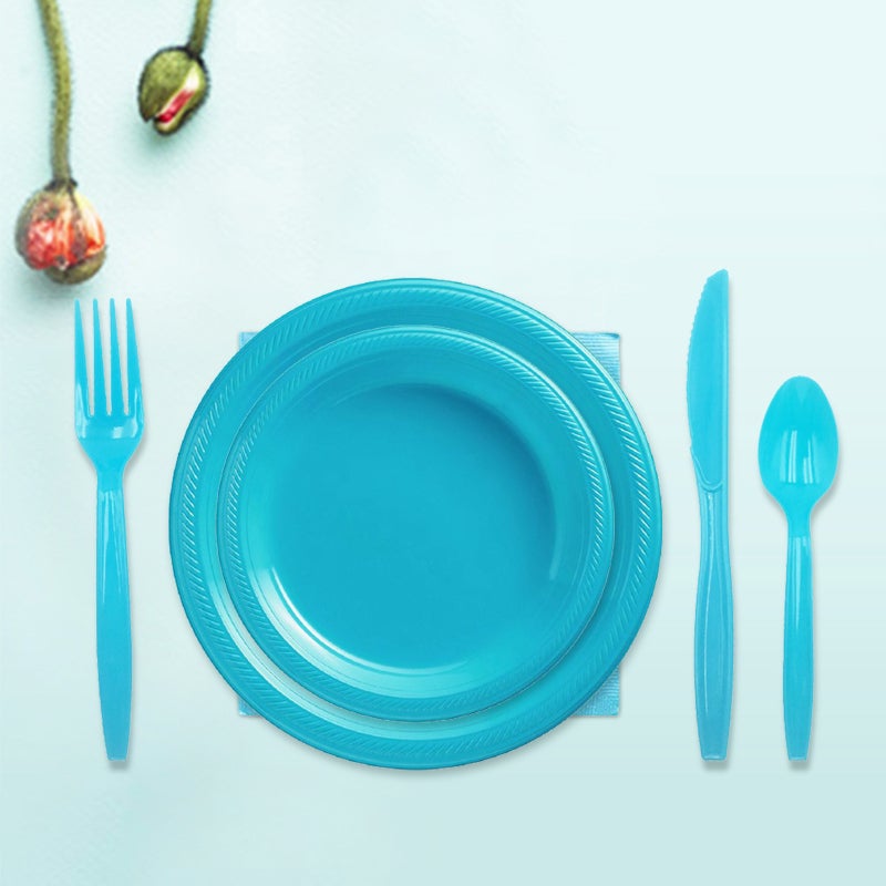 Disposable Paper Tableware Set: Purple Food-grade Paper - Elegant Fancy Design Silverware for Party Picnic Festival Events - Image 5