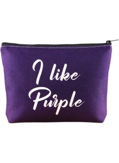 WCGXKO WCGXKO Purple Fans Gift Purple Makeup Bag Purple Lovers Gift Purple Zipper Pouch Makeup Bag (like Purple) 