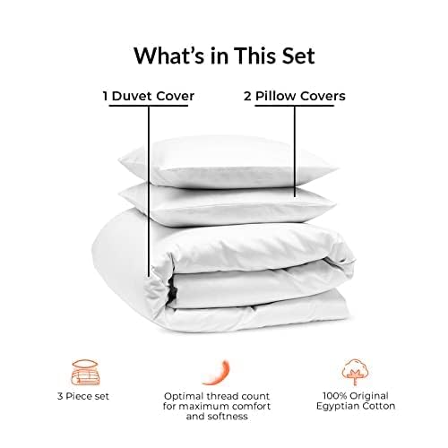 Easy Bedding 300 Thread Count 3 Piece RajaiQuiltDuvet Cover Set 100 Cotton Duvet Cover with 2 Pillow CoverZipper Closure Comforter CoverKing Size Chocolate Solid - Image 5