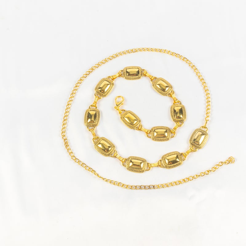 حزام وسط معدن حريمي ذهبي - Image 1