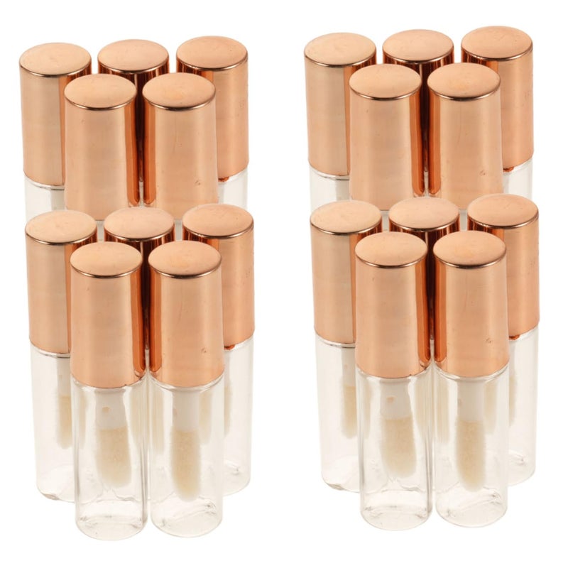 Generic 20pcs Empty Lip Gloss Tubes - 1.2ml Lip Gloss Tubes Refillable Bottles for DIY Liquid Lipstick Plastic Containers for Makeup Packaging Rose Gold - Image 1