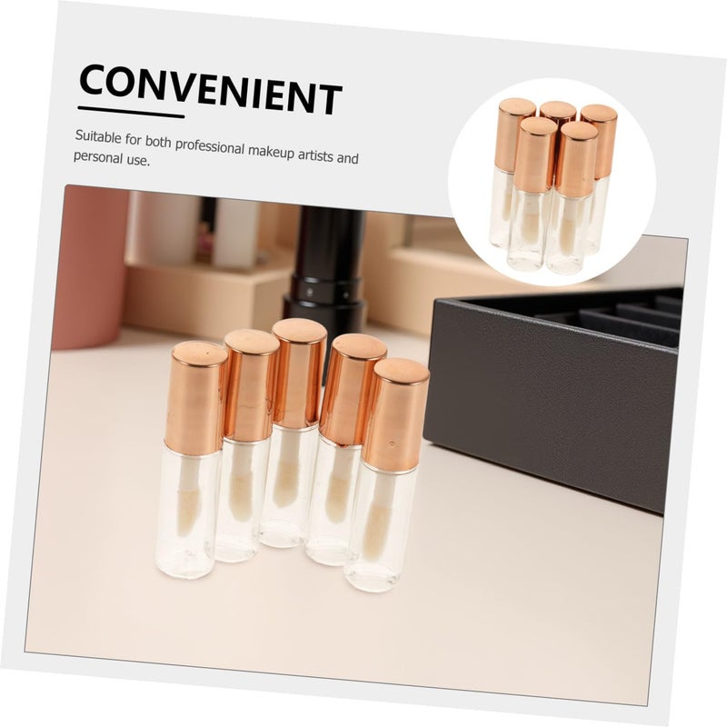 Generic 20pcs Empty Lip Gloss Tubes - 1.2ml Lip Gloss Tubes Refillable Bottles for DIY Liquid Lipstick Plastic Containers for Makeup Packaging Rose Gold - Image 3