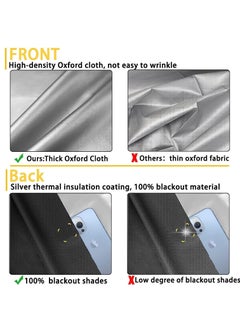 KASTWAVE Blackout Blind, Portable Thermal Insulated Blackout Blinds Stick On Window No Drill, Blackout Material Blinds Blackout Curtains for Bedroom Nursery Loft Travel RV Car 300x145cm  - Image 4