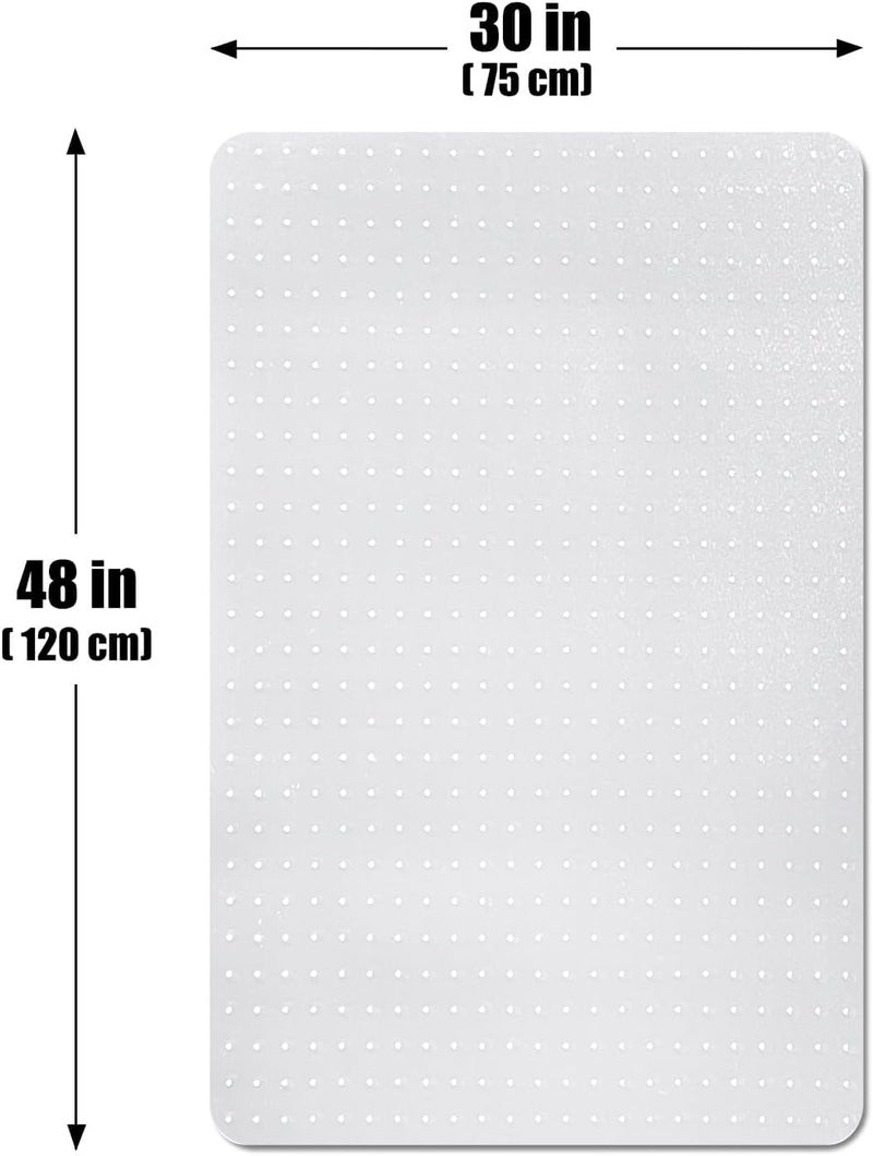 SHAREWIN Office Chair Mat for Carpeted Floors, Desk Mats 48"X30" for Rolling Desk on Low Pile Carpets, Small Computer Gaming Plastic Floor Mats for Office Chair on Carpet, Easy Glide Without Curling - Image 5