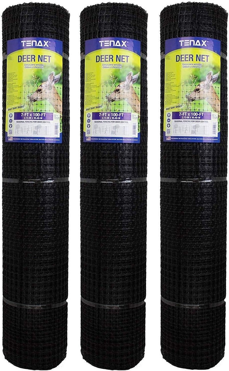 Tenax 2A040006 Deer Net Black 7Feet by 100Feet Pack of 3 - Image 1