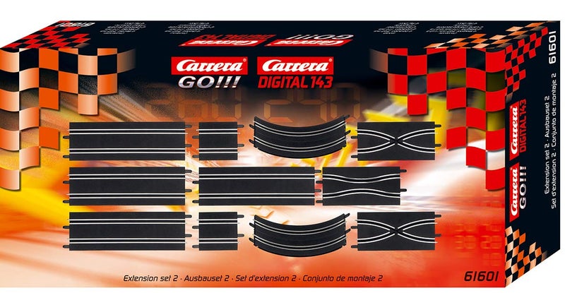 Carrera 61601 Extension Set 2 add on Expansion Parts Pack Compatible with GO 1:43 Scale Battery and Electric Slot car Race Tracks - Image 1
