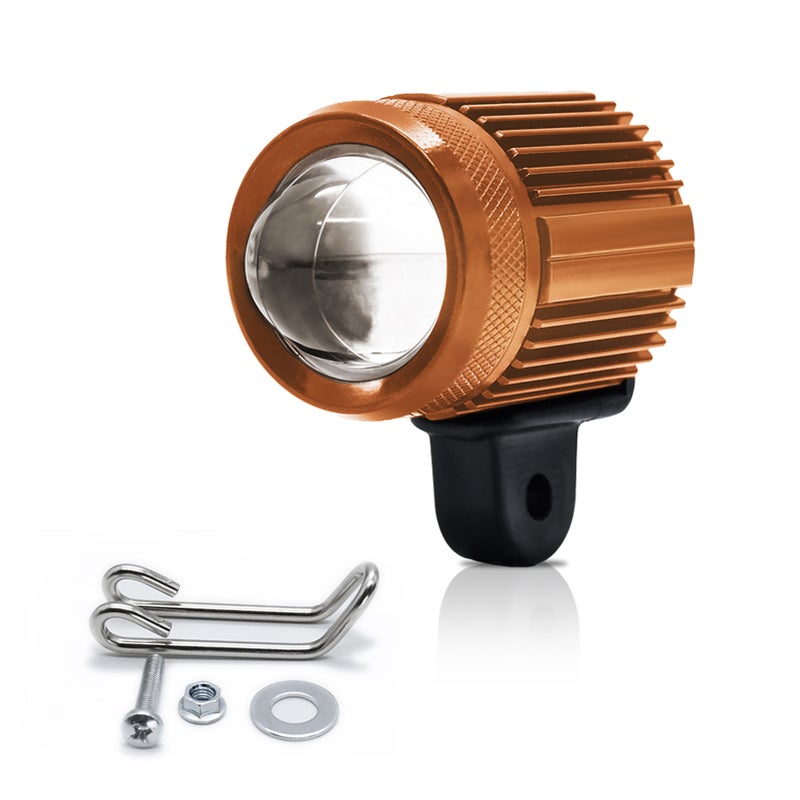 Motorcycle Driving Light: 1 Pc Gold Die-Casting Aluminum Shell - 4 Light Mode IP67 Waterproof Motorcycle Spot Light for Motorcycle, SUV, Outdoor Field & Garden Lighting - Image 1