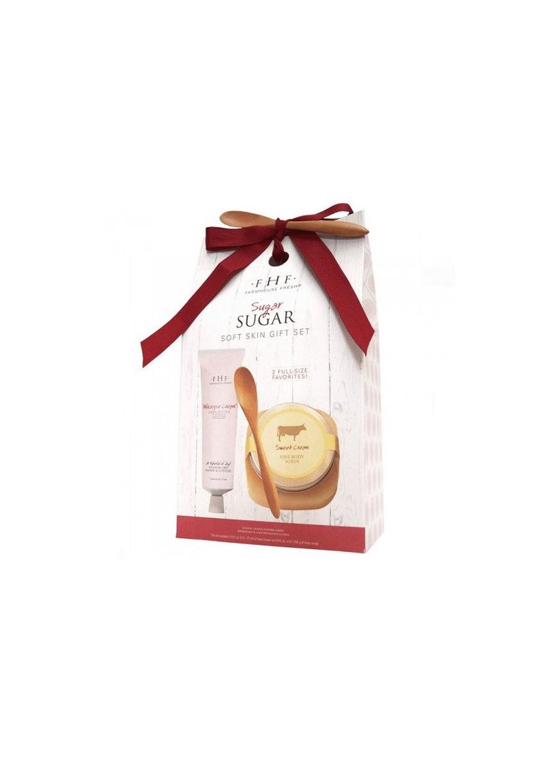 FarmHouse Fresh Sugar Gift Box Whoopie Hand Cream and Sweet Cream Scrub  - Image 1