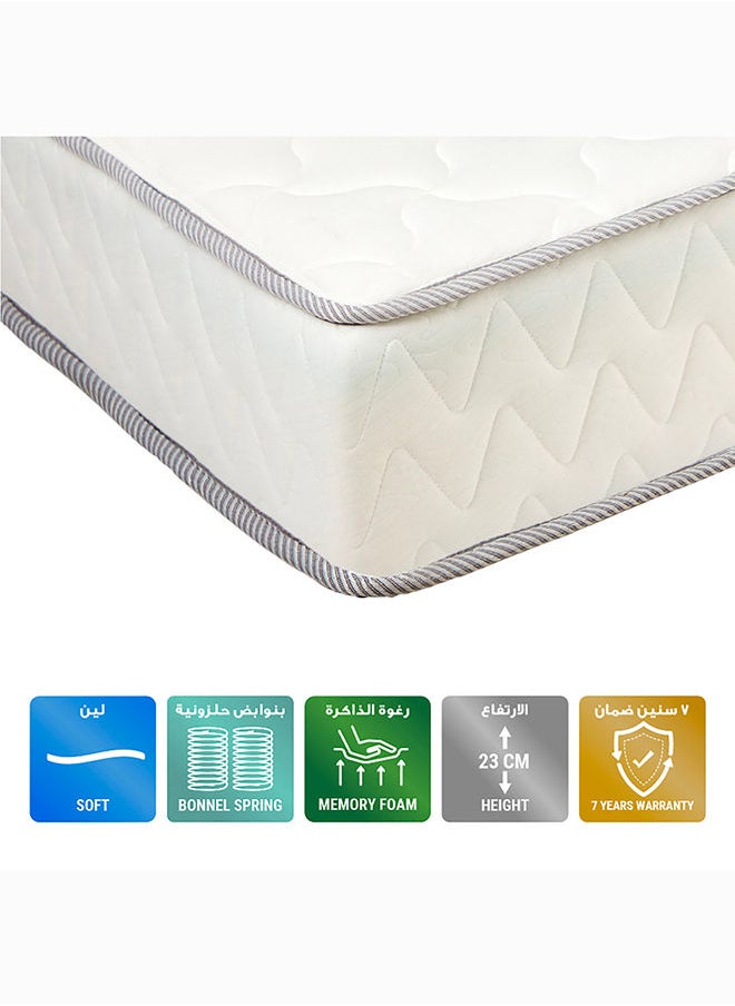 Home Box - i-Prestige Visco Single Bonnell Spring And Memory Foam Mattress 190 x 23 x 90 cm - Image 1