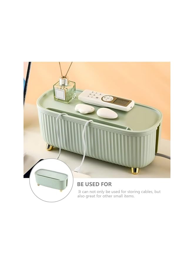 promassCable Management Box, Durable Power Strips Chargers Protectors Wire Box, Insulated Plastic Cable Organizer Box with Lids, Power Strip Holder for Living Room, Bedside, Office Desk - Image 4