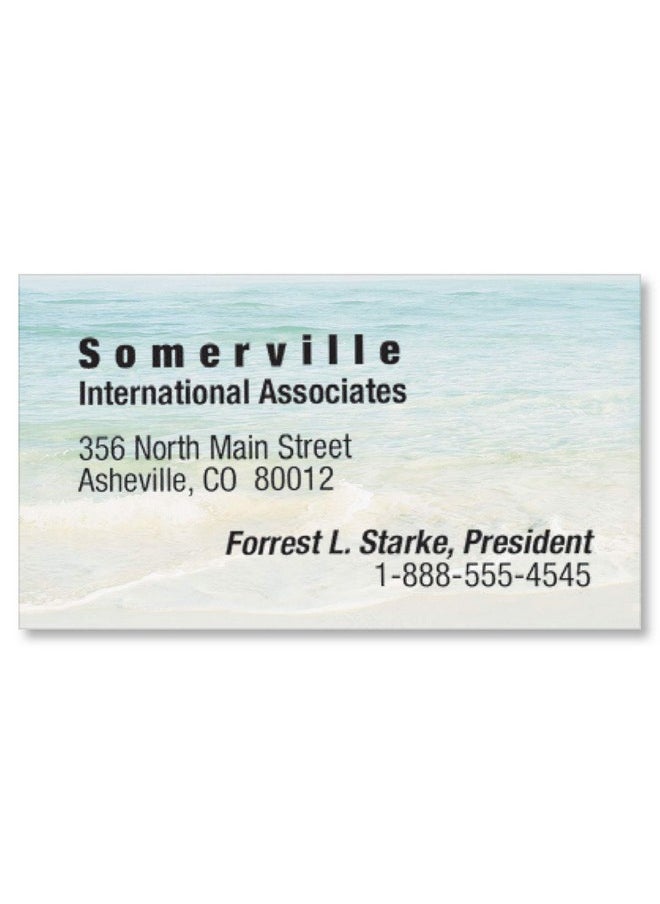 PaperDirect Seashore Scene Business Cards 65 Lb Cover Stock 2 X 3 1/2 Pack Of 500  - Image 3
