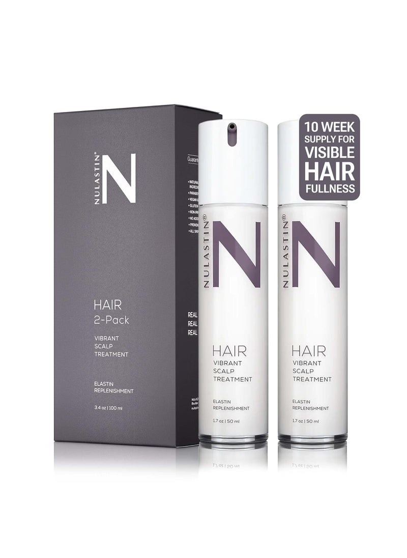 NULASTIN NULASTIN Hair Serum - HAIR Vibrant Scalp Treatment - Promote Scalp Care & Thicker Looking Volume in Thinning Hair - With Keratin & Peptides to Help Minimize Visible Shedding (2 Count, 1.7 Oz Each) 