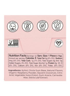 Refresh Gum Refresh Gum, Plant-Based Gum, Raspberry, 12 Pieces  - Image 2