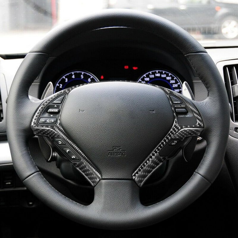 Wivplex Carbon Fiber Steering Wheel Trim for Infiniti G37 - Image 4