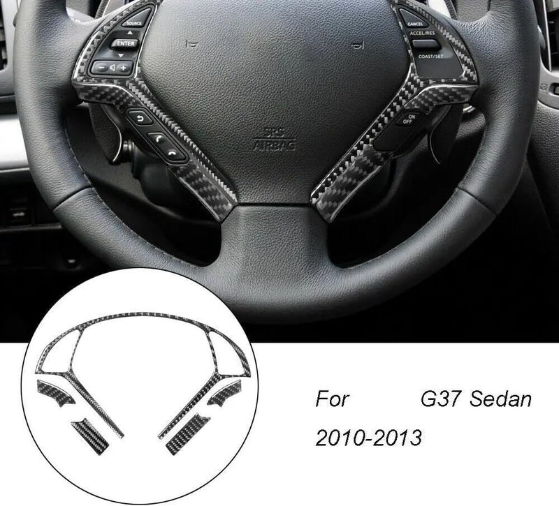Wivplex Carbon Fiber Steering Wheel Trim for Infiniti G37 - Image 3