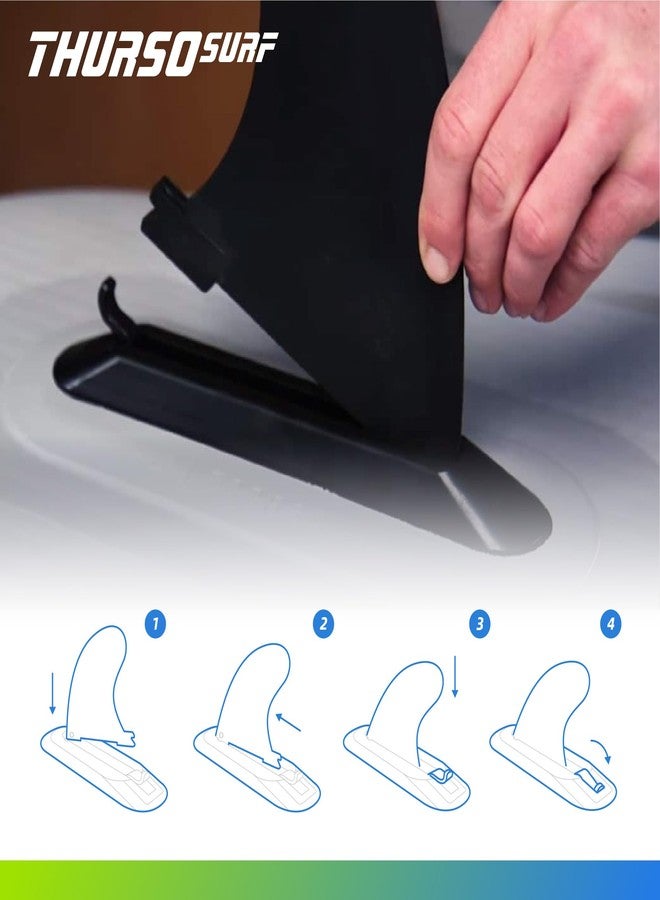 THURSO SURF Paddleboard Fin Replacement for Inflatable SUP Boards Universal Fit Paddle Board Accessory Tool-Free Setup Durable Fin for Stability & Tracking Quick Lock Center Fin - Image 4