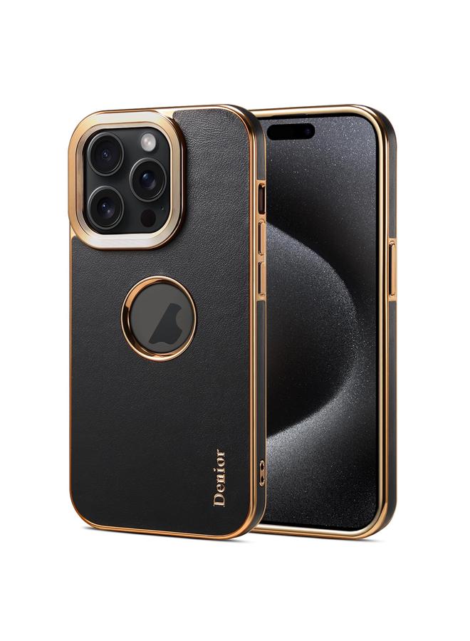 دينيور جراب لهاتف iPhone 15 Pro مصنوع من جلد العجل العطري ومطلي بالكهرباء - Image 1