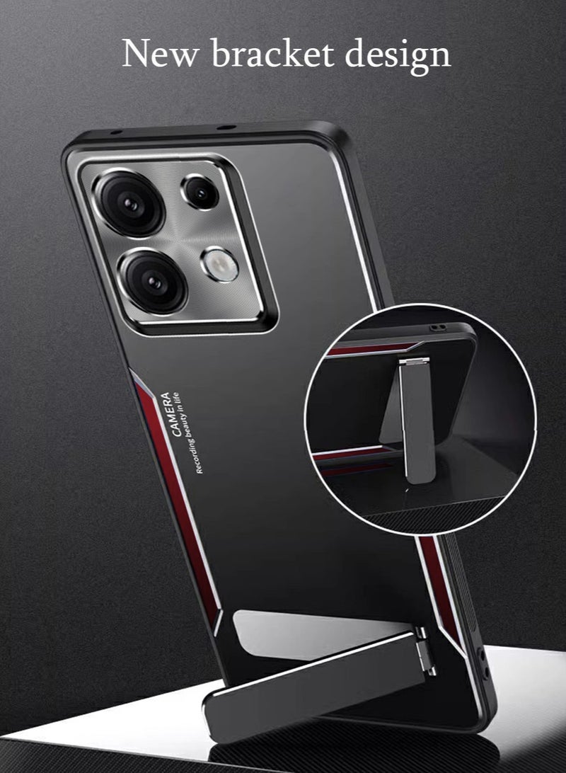 إكس ليفيل Redmi Note13Pro حالة الهاتف المحمول ، الهاتف المحمول حالة الدعم المعدني ، 3 أنواع من وضع الدعم ، الصف العسكرية إسقاط الحماية ، ودعم الشحن اللاسلكي ، سامسونج الغطاء الخلفي ، مع دعم براءات الاختراع ، ال - Image 4