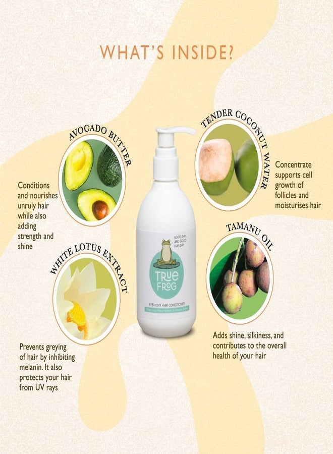 True Frog Everyday Hair Conditioner To Smoothen Hair And Fight Frizz With White Lotus Flower Extract And Avocado Butte For All Hair Types - 250 Millilitre - Image 2
