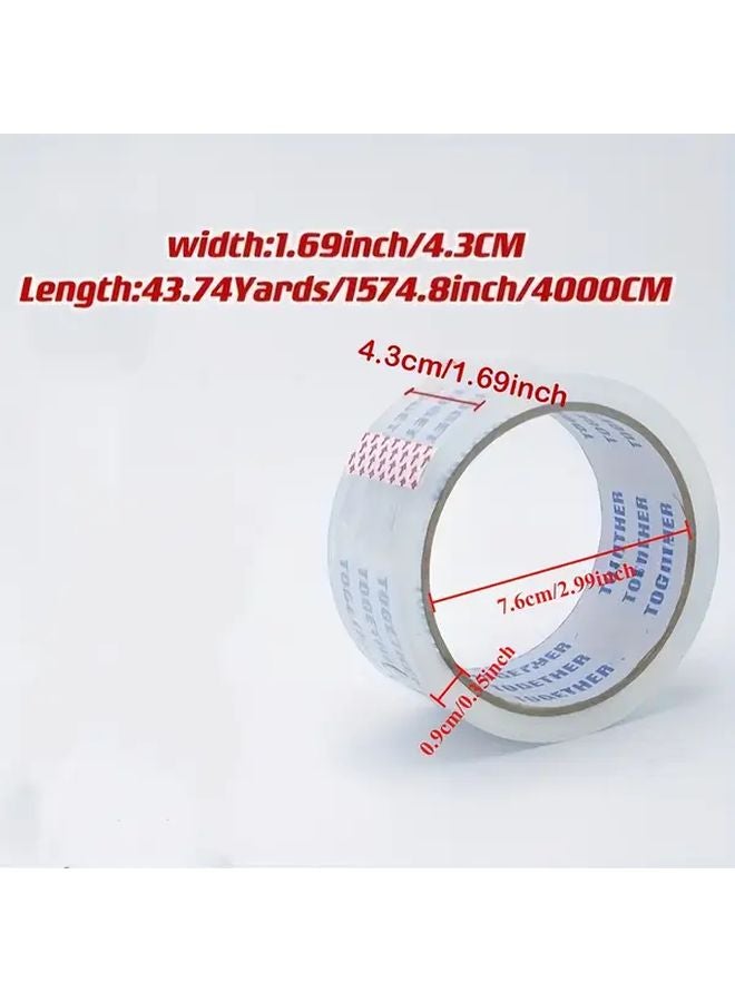 Heavy Duty Clear Packaging Tape 43mm x 9mm Strong Adhesive for Shipping Moving Storage - Image 1