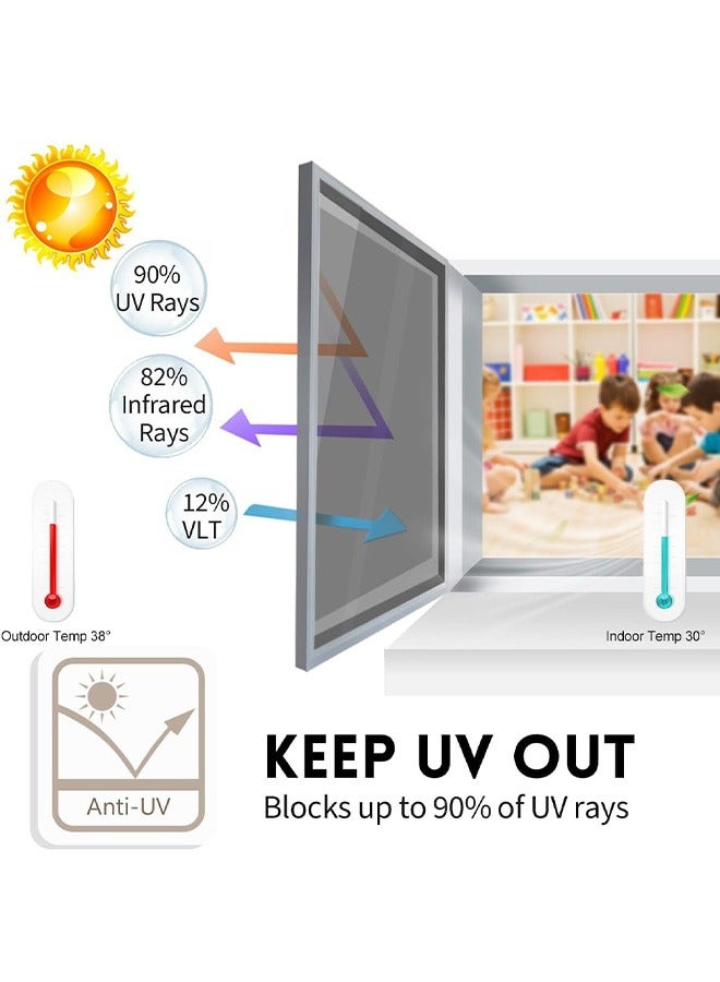 Bukela Window Privacy Film One Way,Reflective Mirror Window Film Daytime Privacy,Reflective Sun Blocking Thermal Insulated Film,Anti UV for Home Office - Image 2