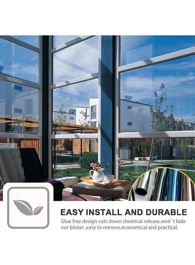 Bukela Window Privacy Film One Way,Reflective Mirror Window Film Daytime Privacy,Reflective Sun Blocking Thermal Insulated Film,Anti UV for Home Office - Image 4