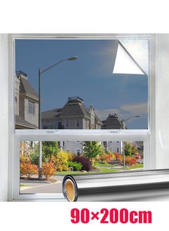 Bukela Window Privacy Film One Way,Reflective Mirror Window Film Daytime Privacy,Reflective Sun Blocking Thermal Insulated Film,Anti UV for Home Office  - Image 1