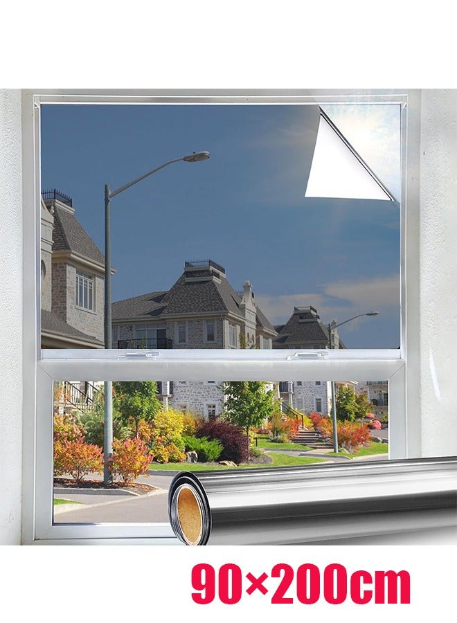 Bukela Window Privacy Film One Way,Reflective Mirror Window Film Daytime Privacy,Reflective Sun Blocking Thermal Insulated Film,Anti UV for Home Office - Image 1