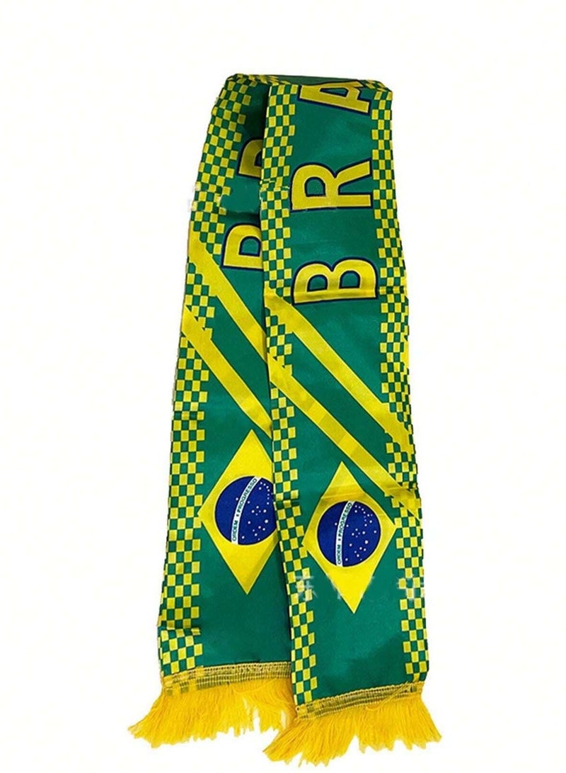 Brazil Flag Themed Supporter Scarf