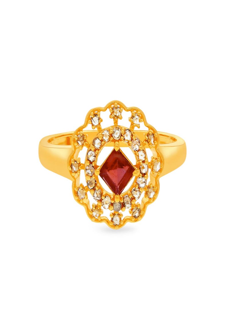 Malabar Gold and Diamonds 22 Carat 916 Purity Uncut Diamond Ring EGNPRE175RN1 for Women  - Image 2