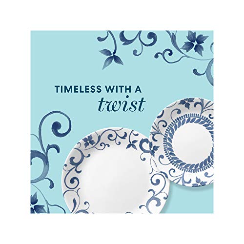 Corelle 12-Piece Dinnerware Set Service for 4, Chip Resistant, Glass, Artemis, Vitrelle - Image 3