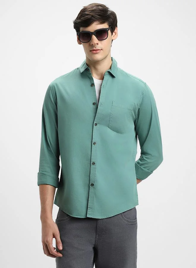 Dennis Lingo Chest Pocket Slim Fit Shirt with Long Sleeves by Styli