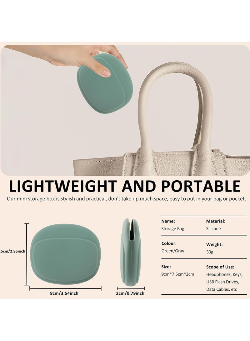 3 Pcs Silicone Headphone Organizer,6 Pcs reusable silicone wire binding straps,Small Storage Case for Wired Earbuds,Charging Cable,Key Accessories, Lipstick Organizer - Image 2