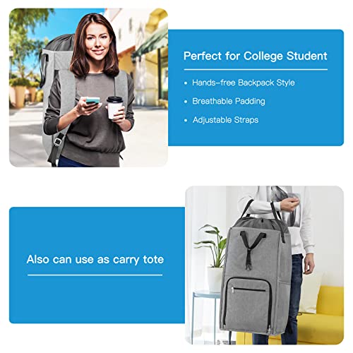Bukere Laundry Backpack Bag, Bukere Extra Large 2 in 1 Laundry Hamper Basket for College Students Dorm Essentials, Adjustable Shoulder Straps, Freestanding Laundry Bag for Apartment, Laundromat, Travel - Image 3