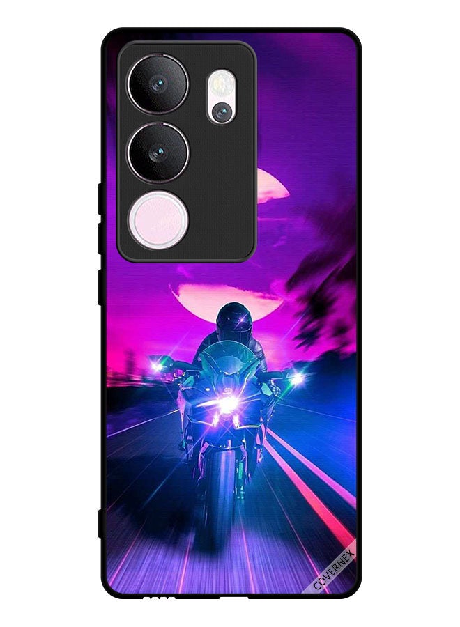 Covernex Protective Case Cover For vivo V29 Pro Man On Bike Wallpaper - Image 1