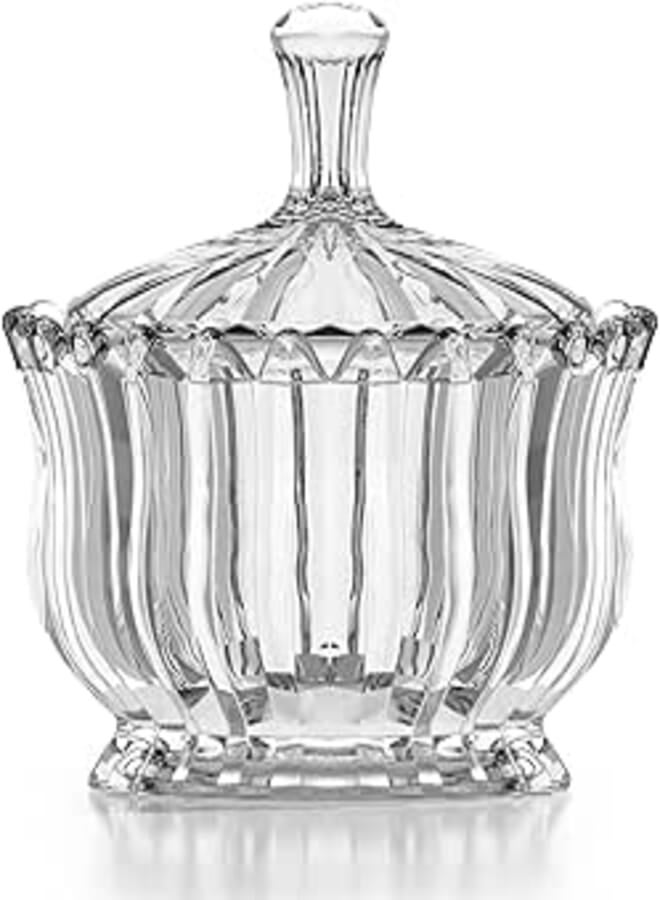 CITY GLASS New Sugar Brasilia 10cm City Glass Set 1 Bowl + x Lid - 1-1 oz - CG - Clear Glass Gift Box