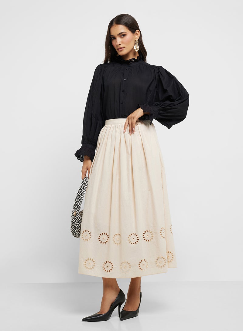 ايلا بلوزة أطفال بياقة عالية وكشكشة - Image 4