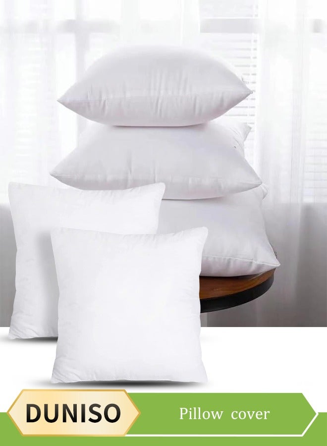 Loquat Pack of 2 Throw Pillow Covers, Soft Cushion Case Neutral Pillowcase for Chair Couch Sofa Bedroom Living Room Home Decor 40×40cm White - Image 1