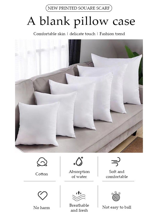 Loquat Pack of 2 Throw Pillow Covers, Soft Cushion Case Neutral Pillowcase for Chair Couch Sofa Bedroom Living Room Home Decor 40×40cm White - Image 4