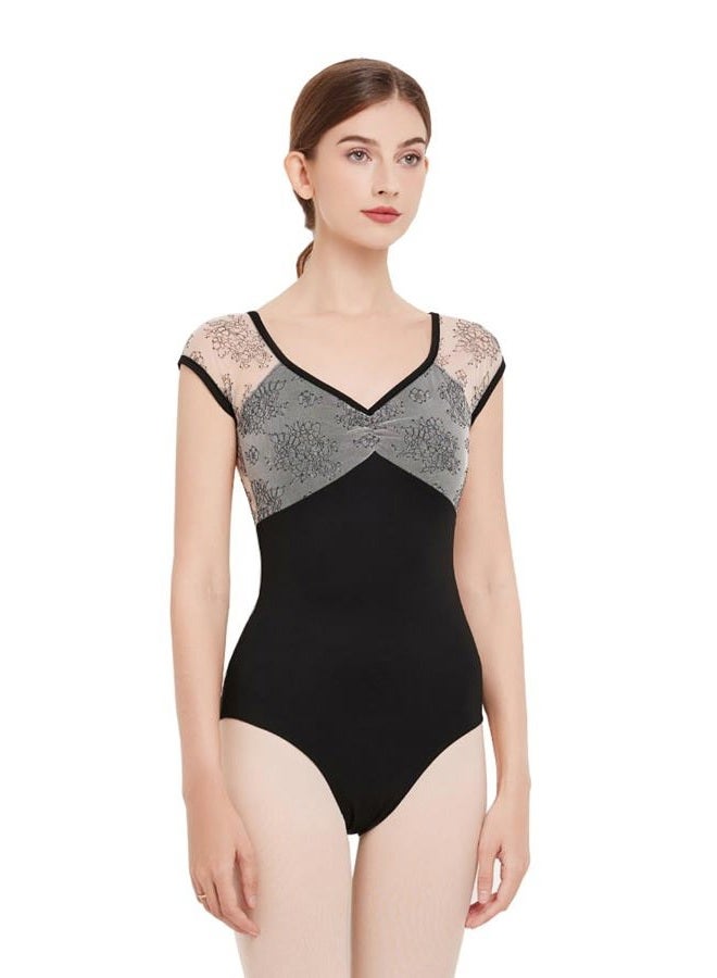 ModLatBal Women's Short Sleeve Leotards for Ballet Dance Costumes - Image 1