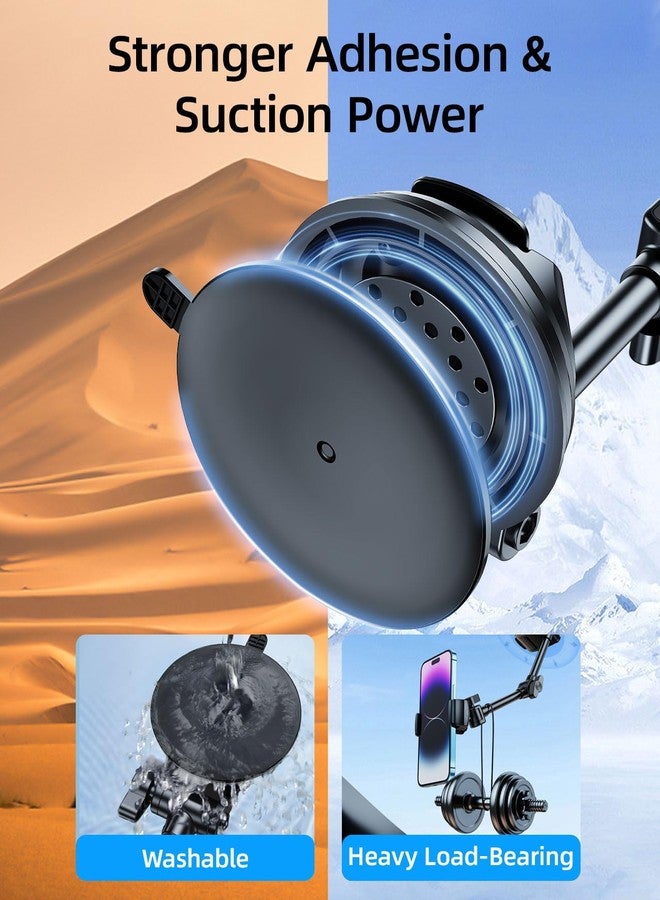 xuenair Car Phone Holder for Windshield Window Video Recording Vlogging Filming, Multi-Angle Adjustable & Rotatable & No Swiveling Car Phone Mount for 4.7"-6.9" iPhone 16 15 14 Samsung S25 Ultra - Image 4