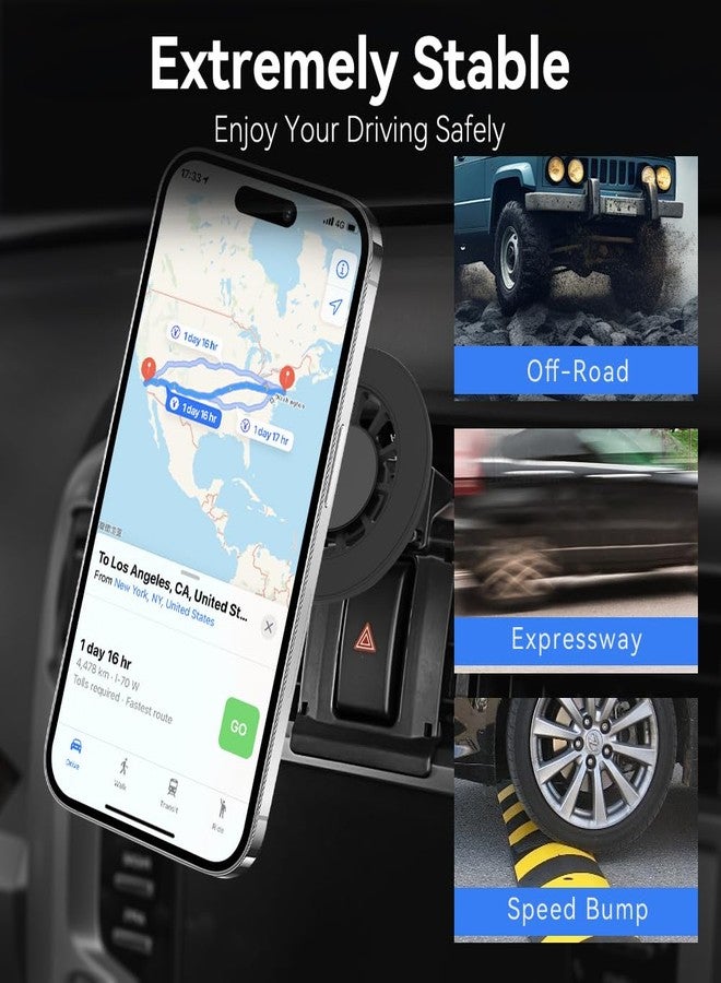 CLEC Magnetic Car Phone Holder for Toyota 4Runner 2019-2024 Car Phone Holder Mount for Magsafe[20 Strong Magnetic] 360°Adjustable Car Phone Mount,Phone Holder for Toyota 4Runner for Magsafe Case - Image 5