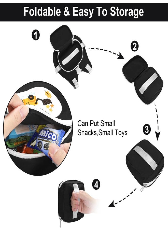 accmor حزام تسخير الأطفال من أكمور، حزام مساعد لطيف على شكل حفار للأطفال، حزام واقي لحماية الأولاد الصغار، حزام قابل للطي + رابط معصم مضاد للفقدان للسفر الخارجي باللون الأسود - Image 2