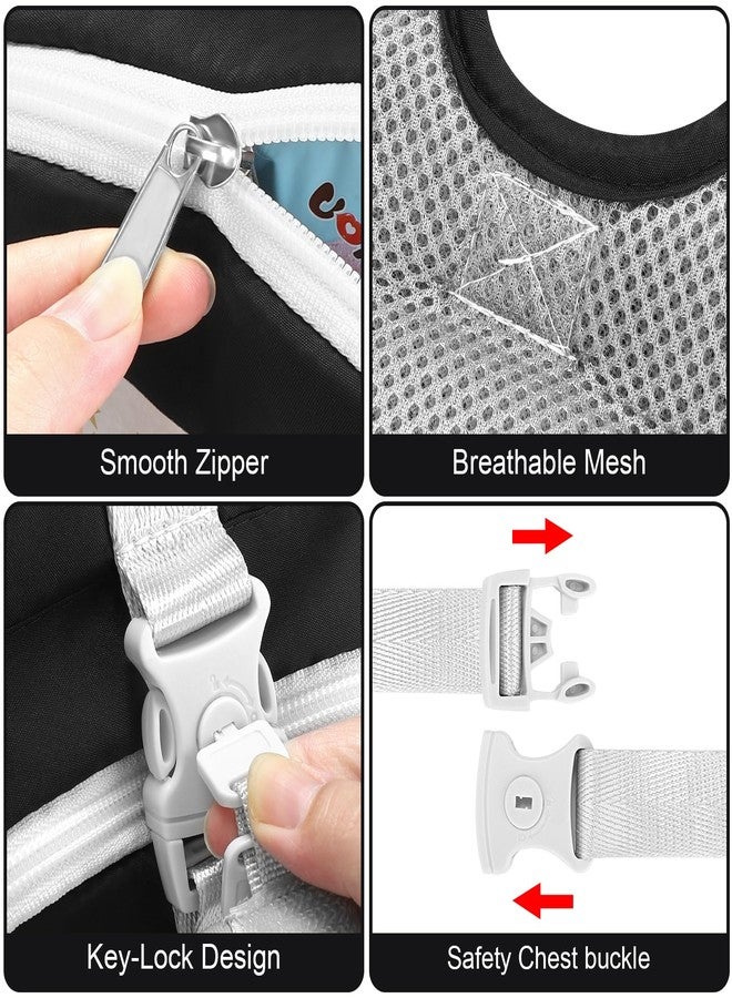 accmor حزام تسخير الأطفال من أكمور، حزام مساعد لطيف على شكل حفار للأطفال، حزام واقي لحماية الأولاد الصغار، حزام قابل للطي + رابط معصم مضاد للفقدان للسفر الخارجي باللون الأسود - Image 4